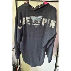 PINK Bling 3/4 Snap Collared Pullover Size Small